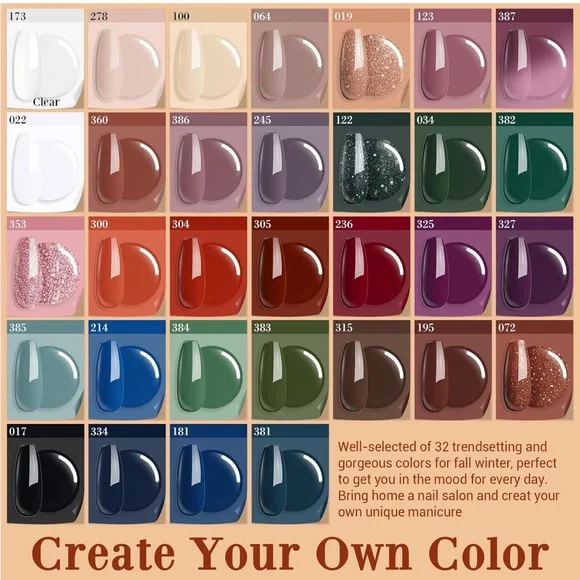 AZUREBEAUTY 42Pcs Dip Powder Nail Kit Starter, 32 Colors NEW - Picture 13 of 13